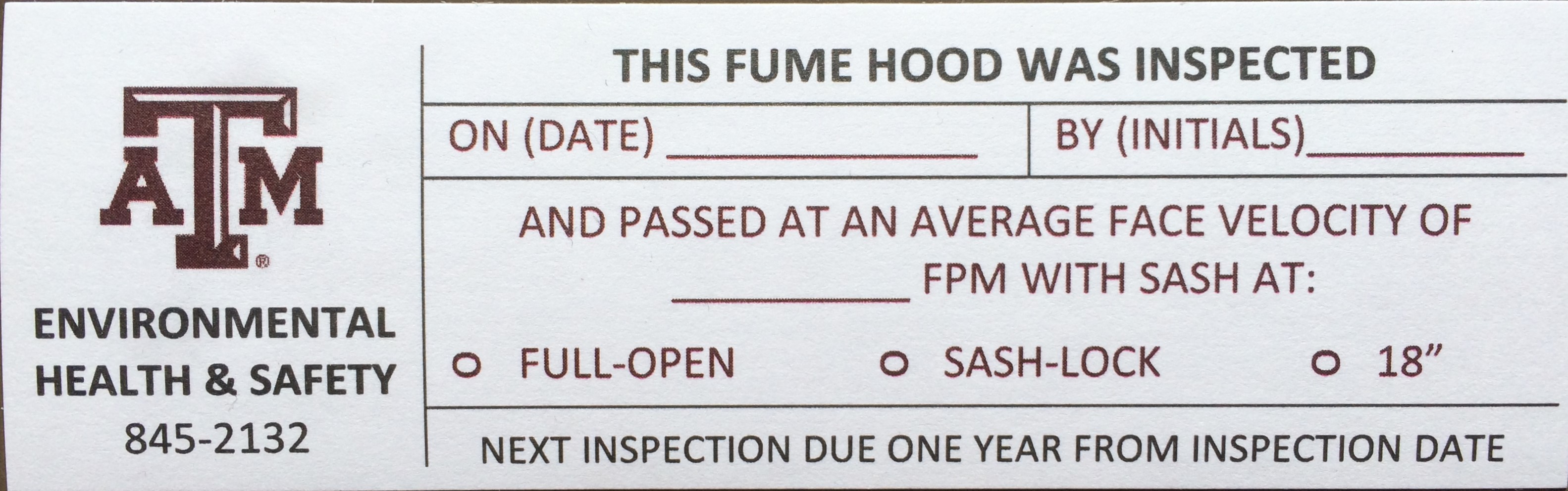 How do I know my fume hood passed the certification test